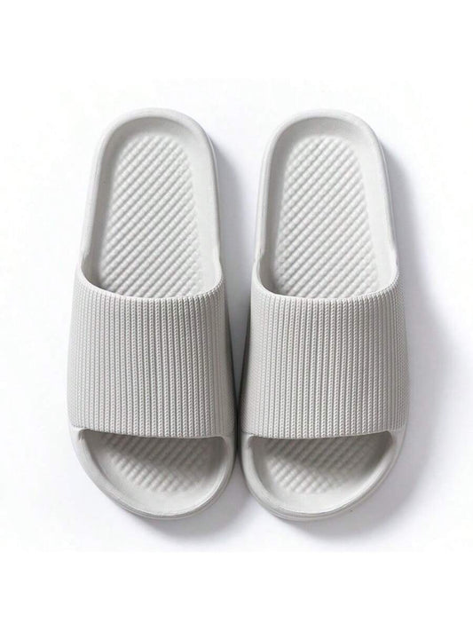 Indoor Anti-Odor Eva Slippers For Women/Men, Breathable, Non-Slip, Waterproof, Use For Home/Bathroom/Shower Grey